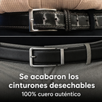 Cinturón de cuero Luxury Pack x2  Negro & cafe
