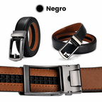Cinturón de cuero Luxury Pack x2  Negro & cafe