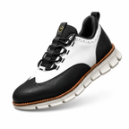 Zapatillas luxury oxford de cuero King Blancas con negro