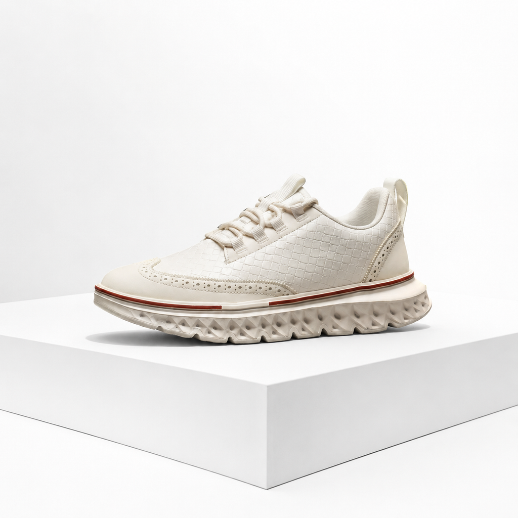 Zapatillas luxury Oxford Blanco perla