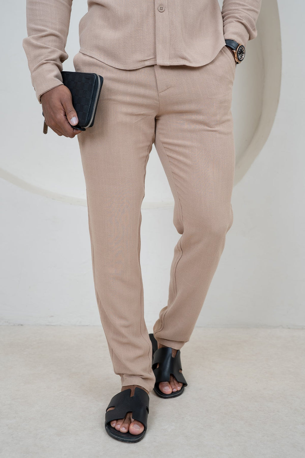 Linen Resort Trouser - Stone