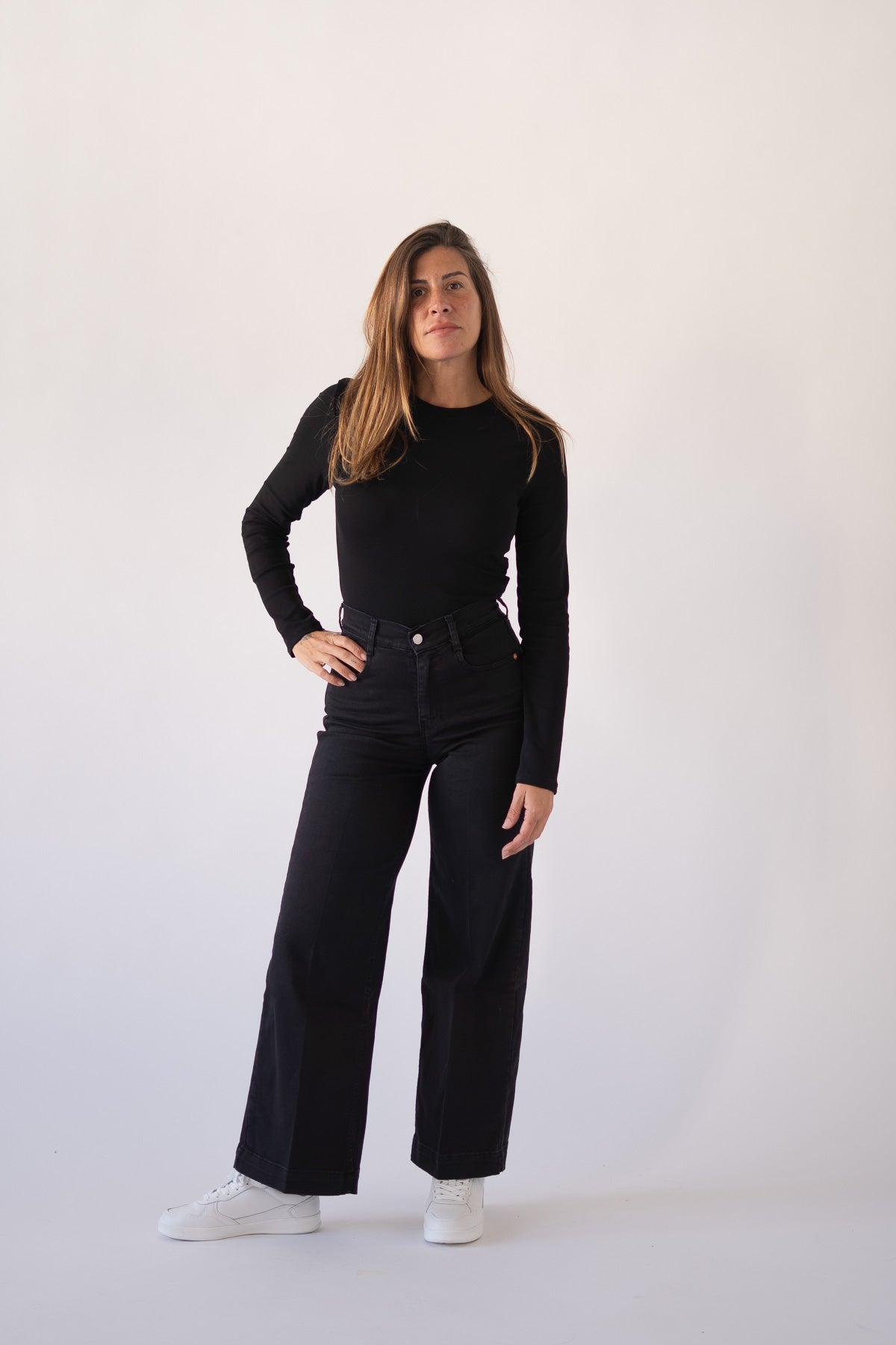 Best seller | Culote Jean tiro alto Ajuste de cintura & realce de Gluteos