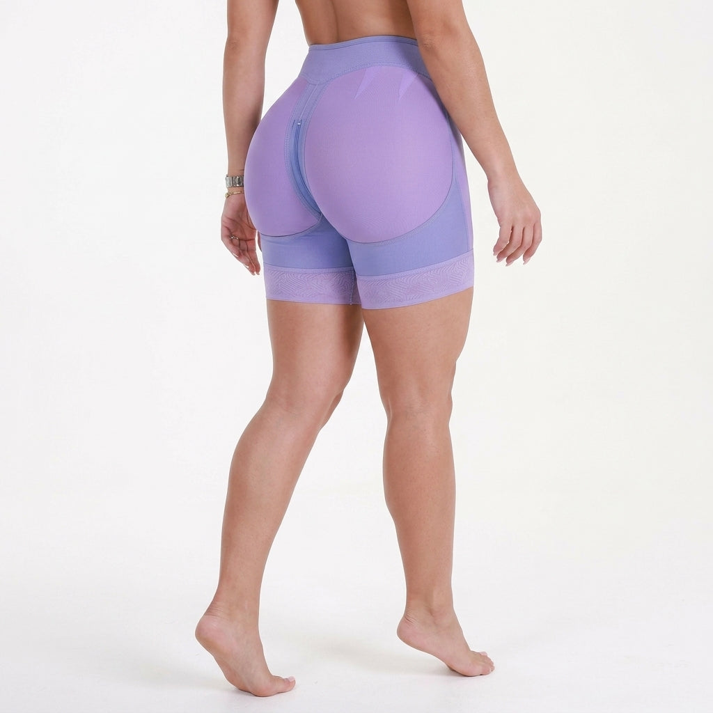 Shorts moldeadores de figura de reloj de arena, cintura alta