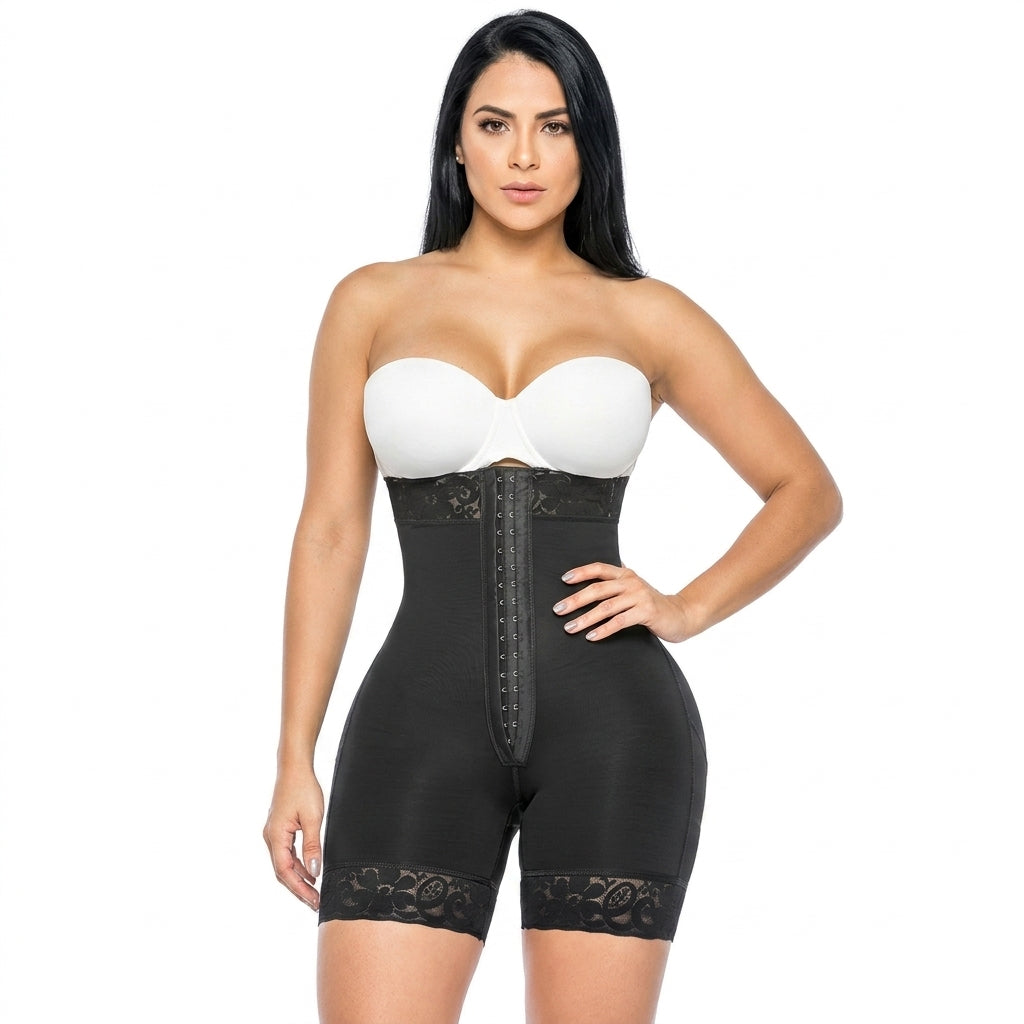 Body Shorts con Cremallera en la Entrepierna, para Control de Abdomen para Mujeres