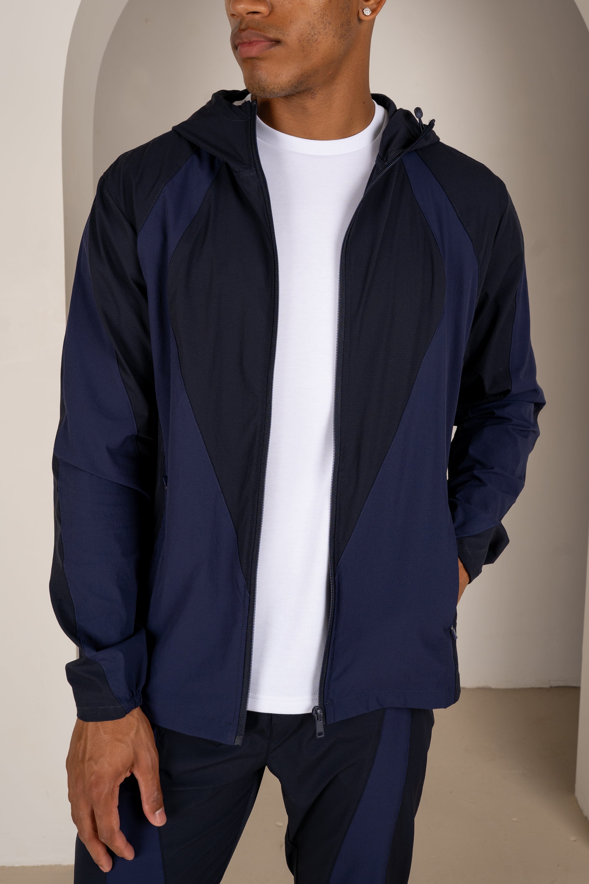 Premium Technical V2 Panelled Pants - Navy