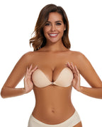 Sujetador push-up invisible adhesivo con cierre frontal (2 pares)