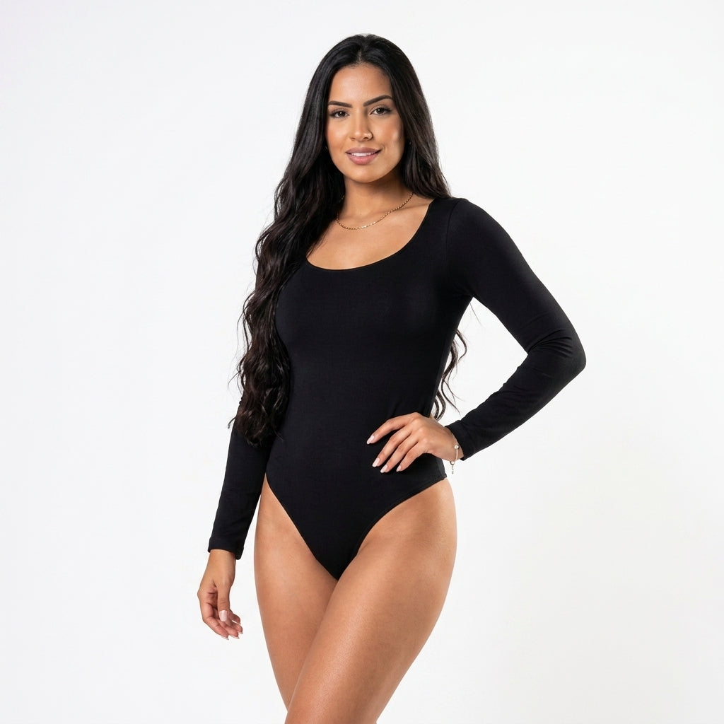 Body control de abdomen de manga larga con fruncido - Paga 2 lleva 5