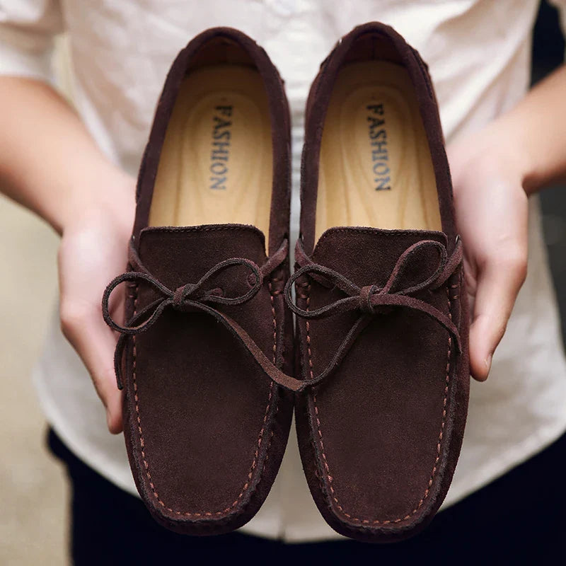Mocasines casuales de ante para el verano