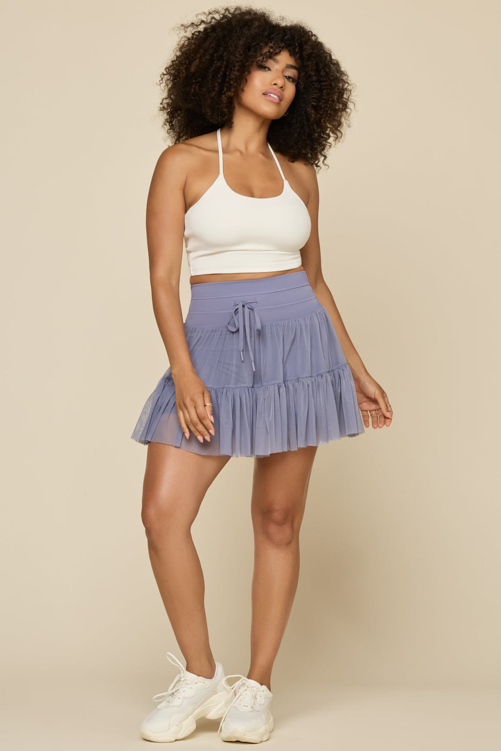 Pirouette Skort (Longer) - Blue Mist