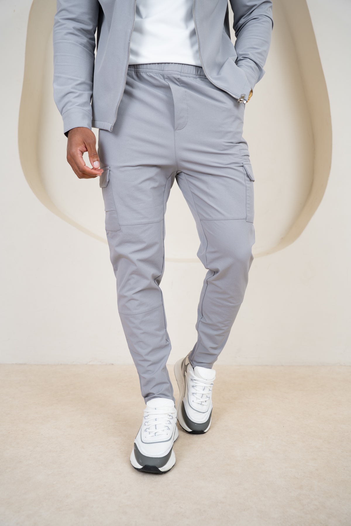 Premium Detail Cargo Pants V2 - Grey