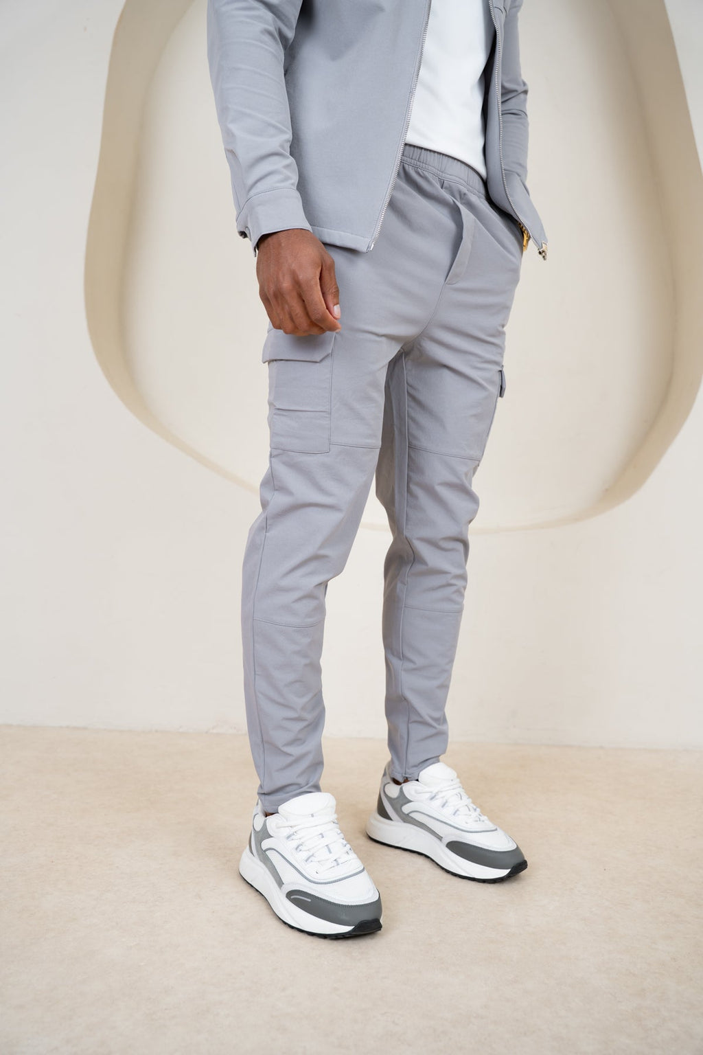 Premium Detail Cargo Pants V2 - Grey