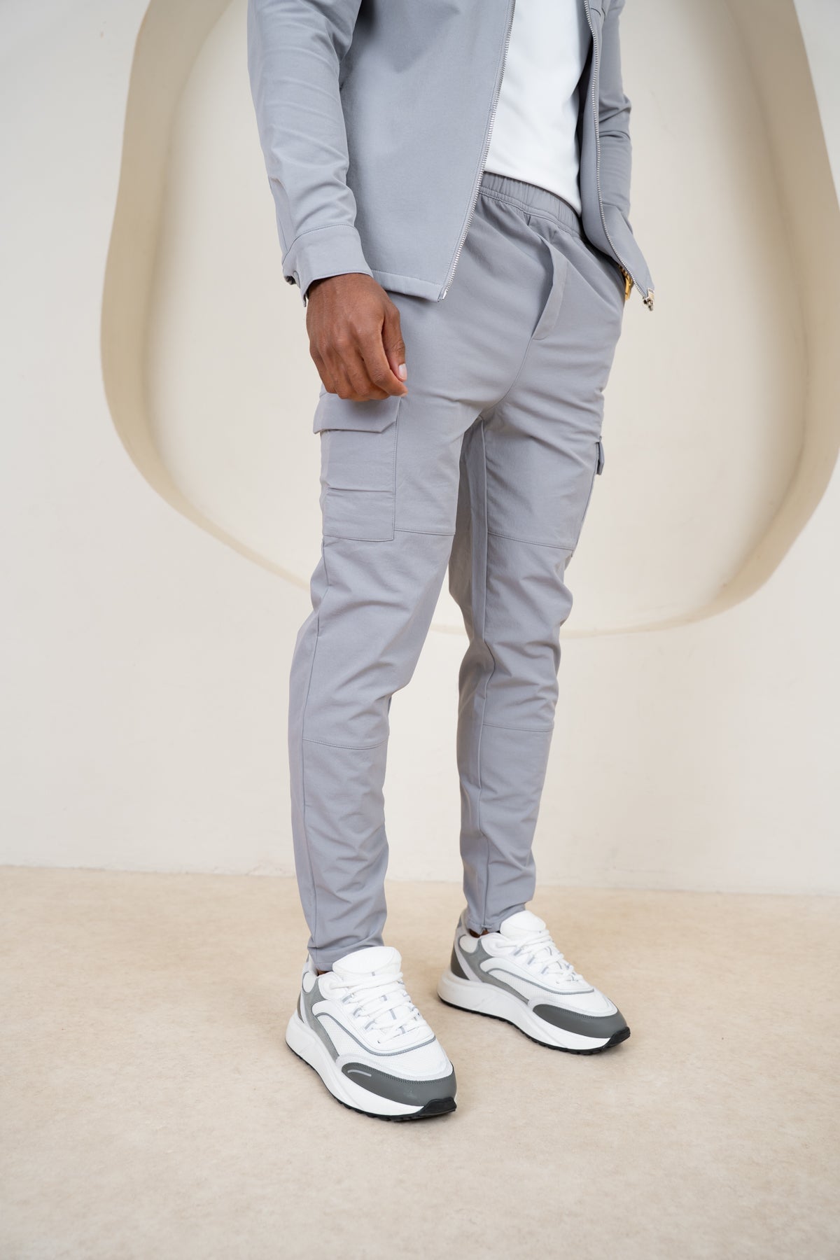 Premium Detail Cargo Pants V2 - Grey