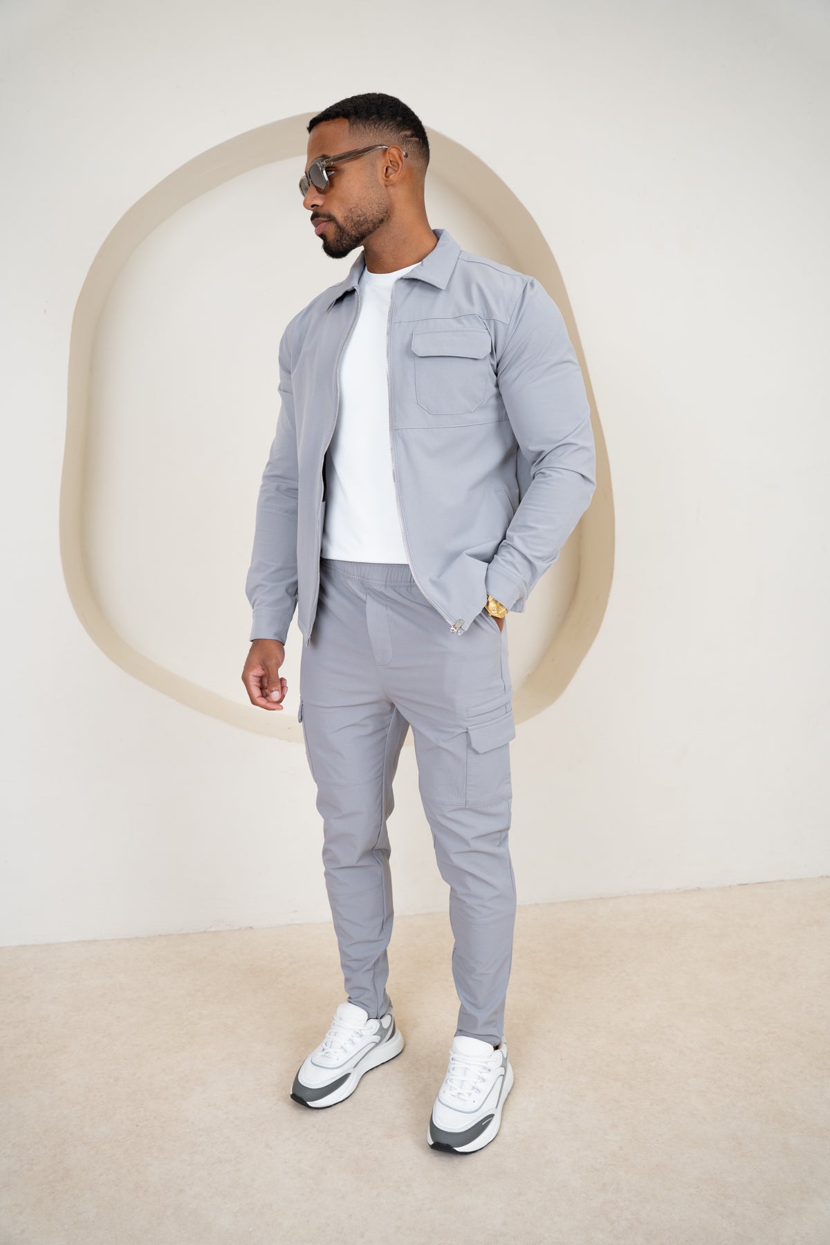 Premium Detail Cargo Pants V2 - Grey