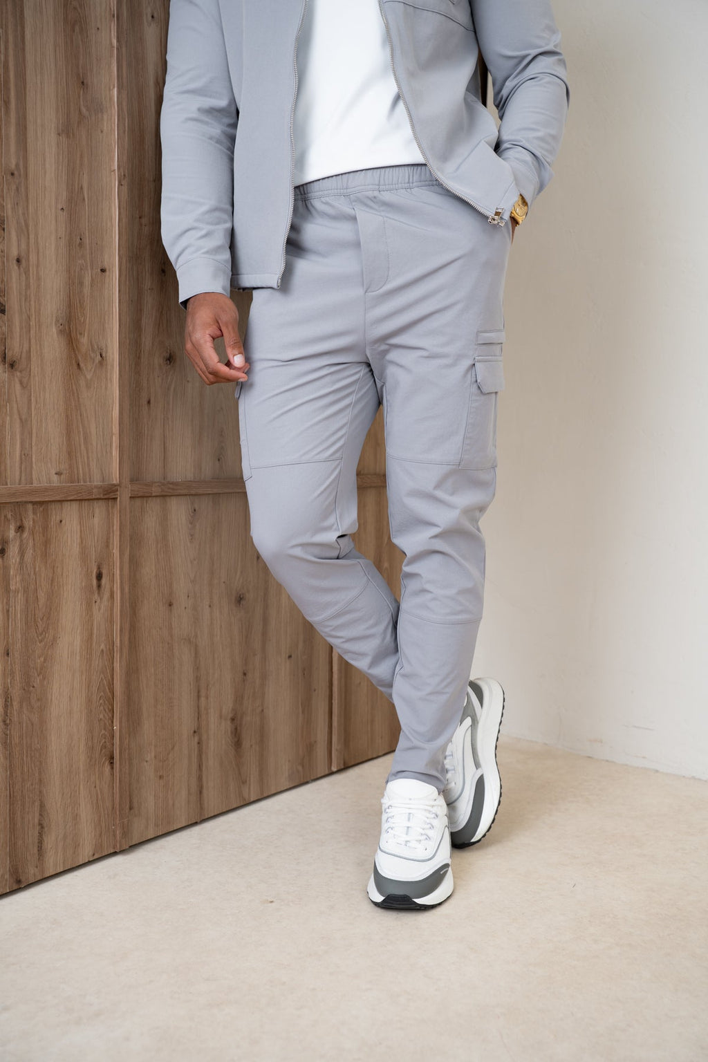 Premium Detail Cargo Pants V2 - Grey
