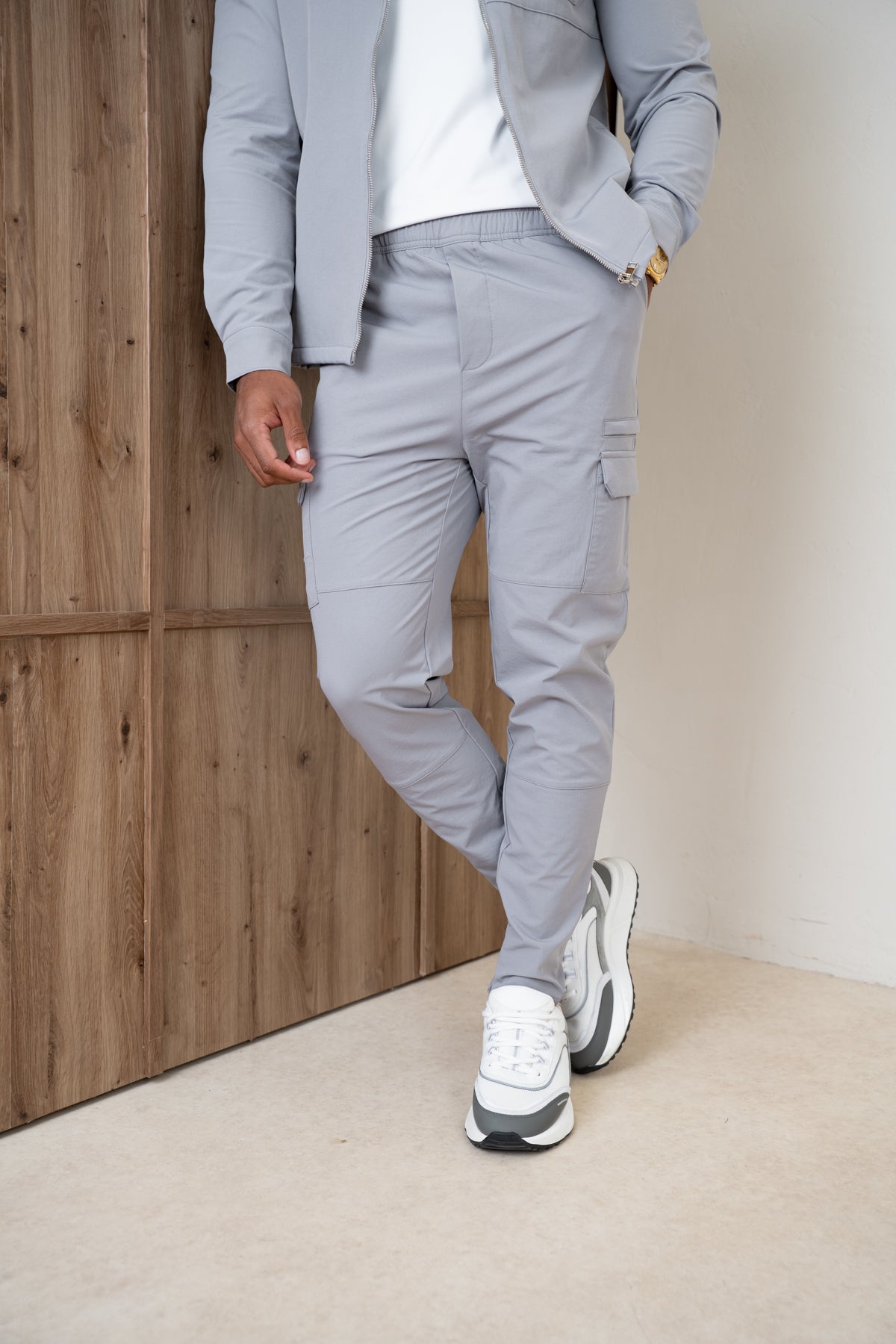 Premium Detail Cargo Pants V2 - Grey