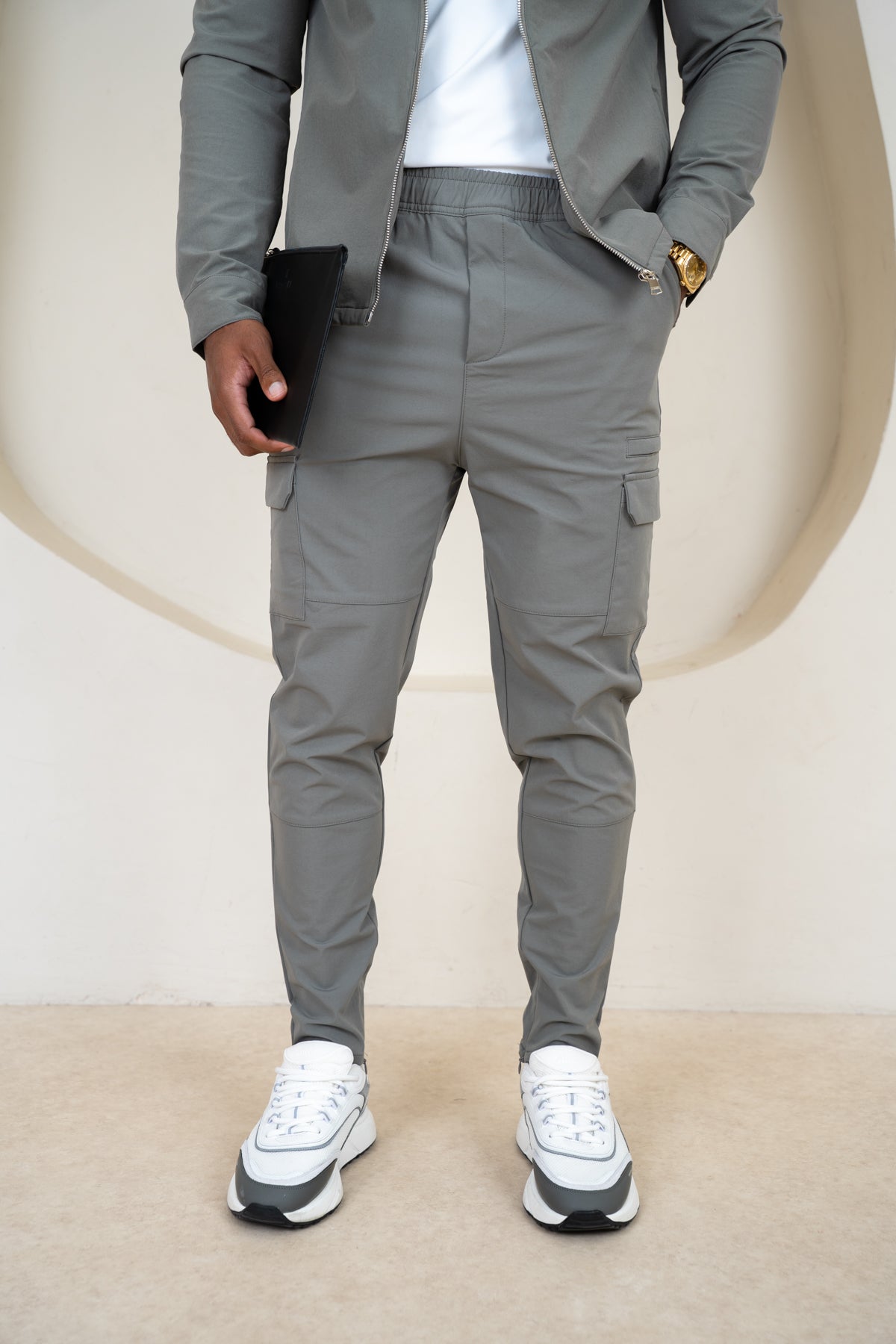 Premium Detail Cargo Pants V2 - Taupe