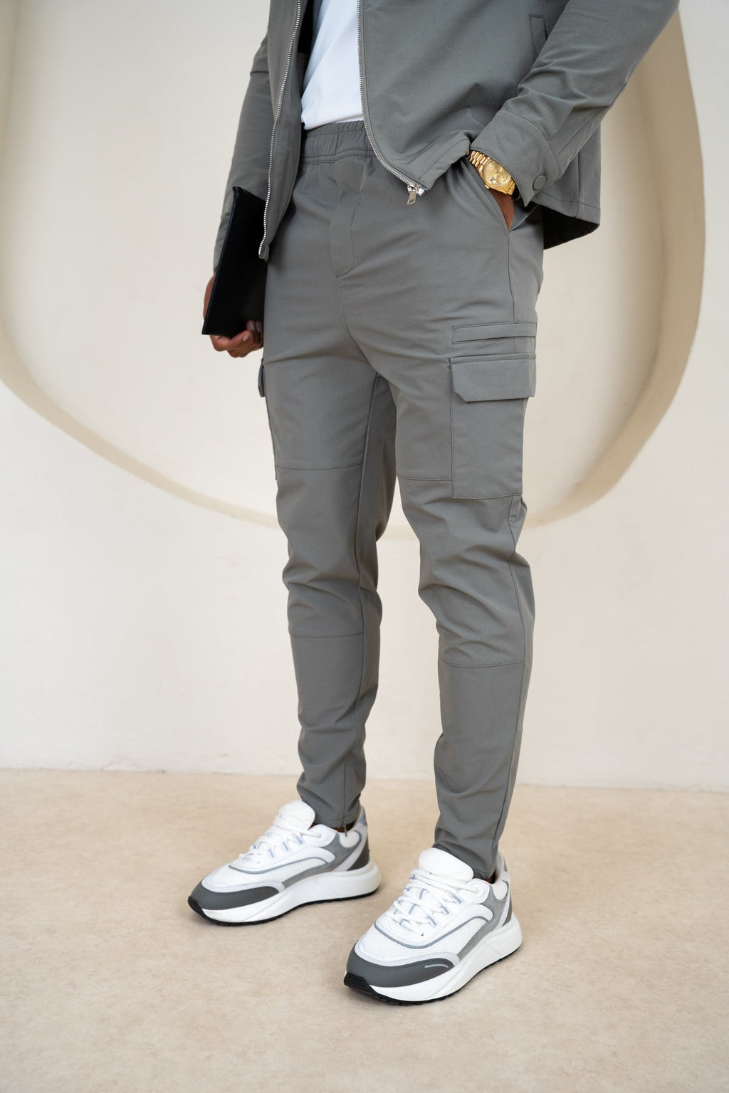 Premium Detail Cargo Pants V2 - Taupe