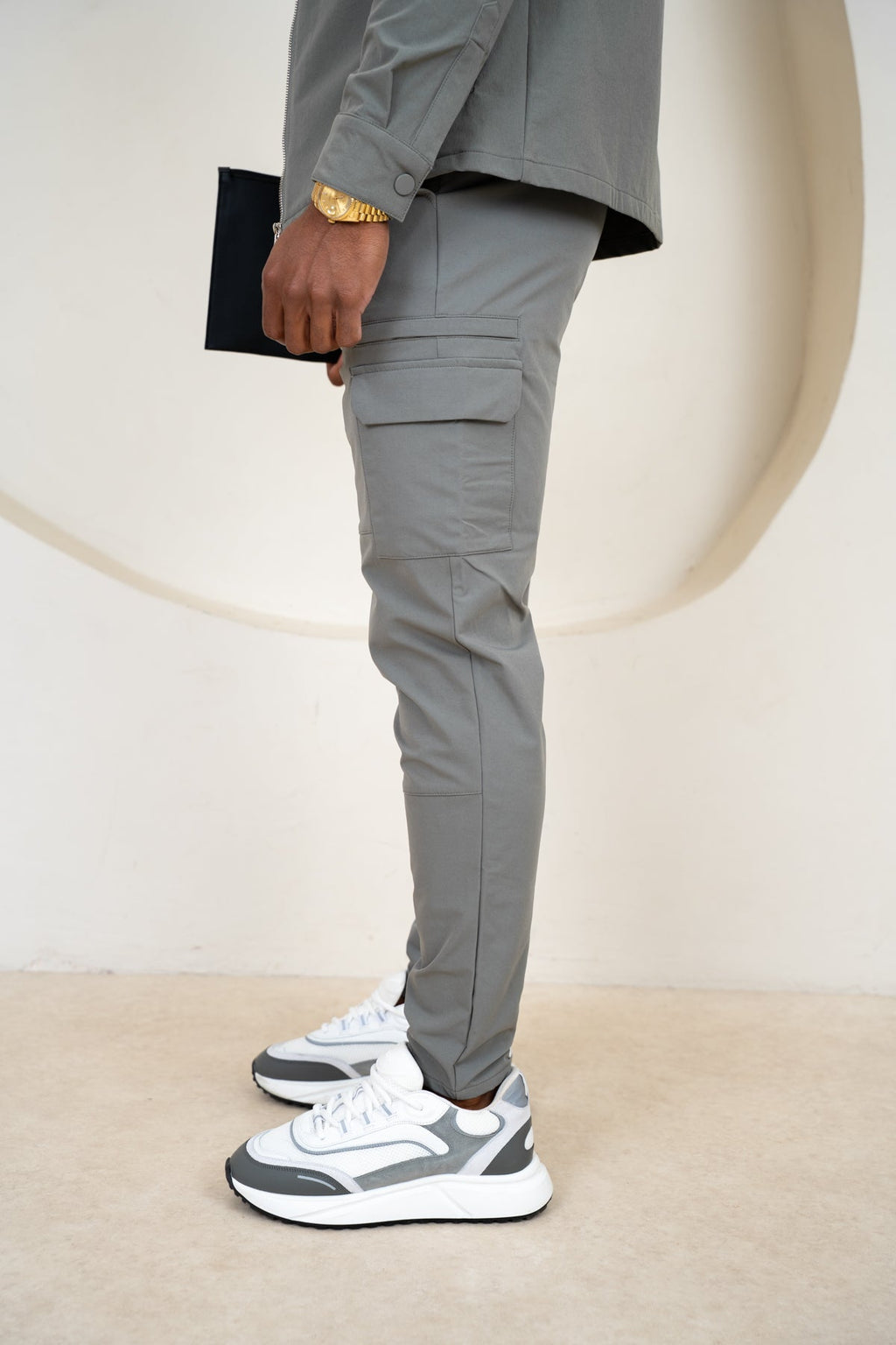 Premium Detail Cargo Pants V2 - Taupe