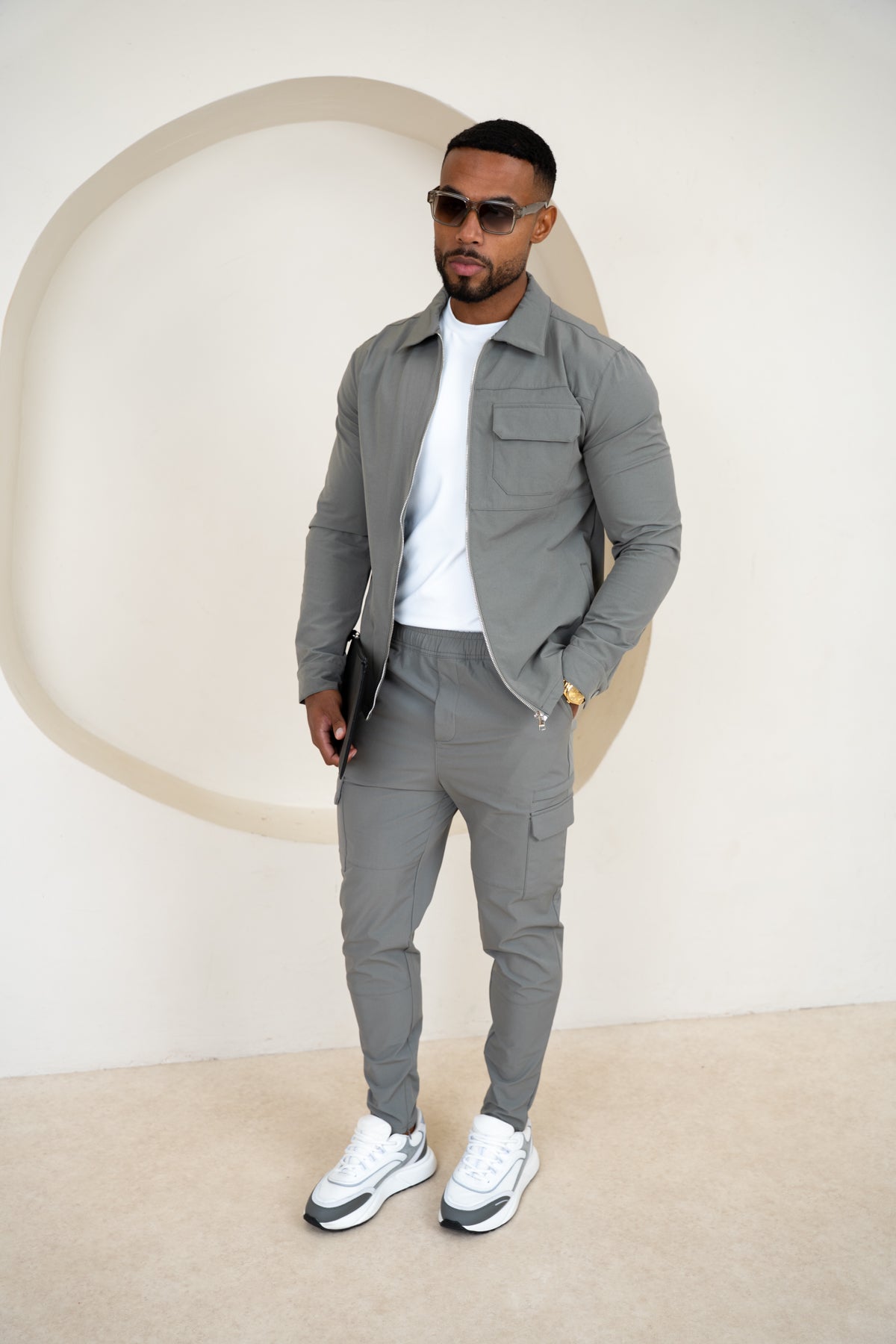 Premium Detail Cargo Pants V2 - Taupe