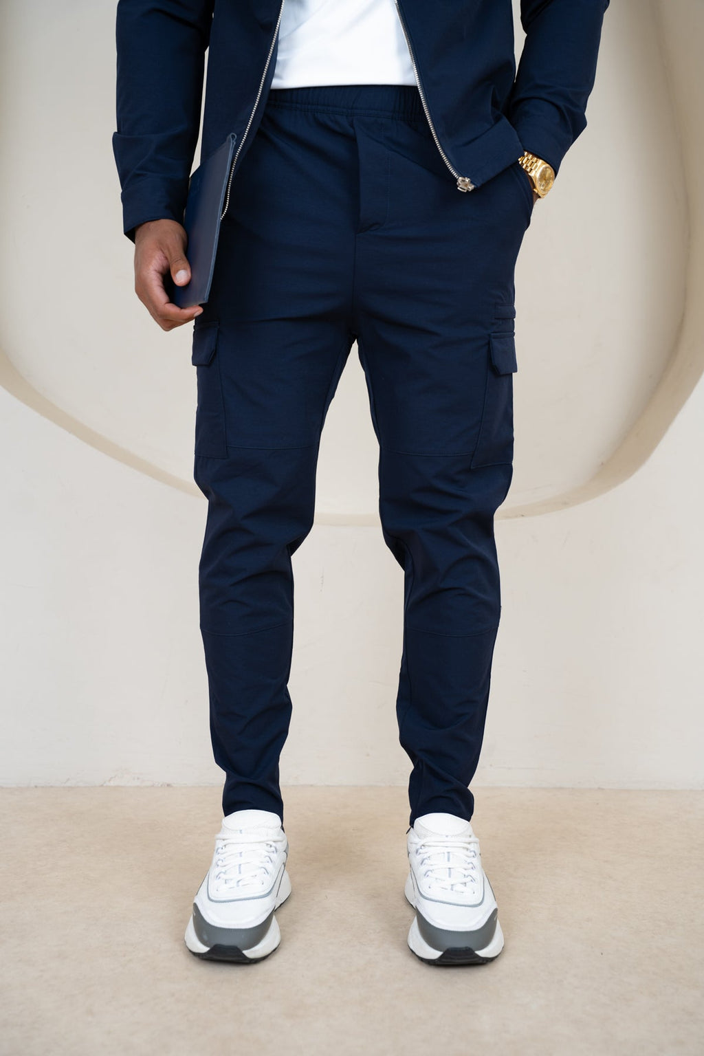 Premium Detail Cargo Pants V2 - Navy