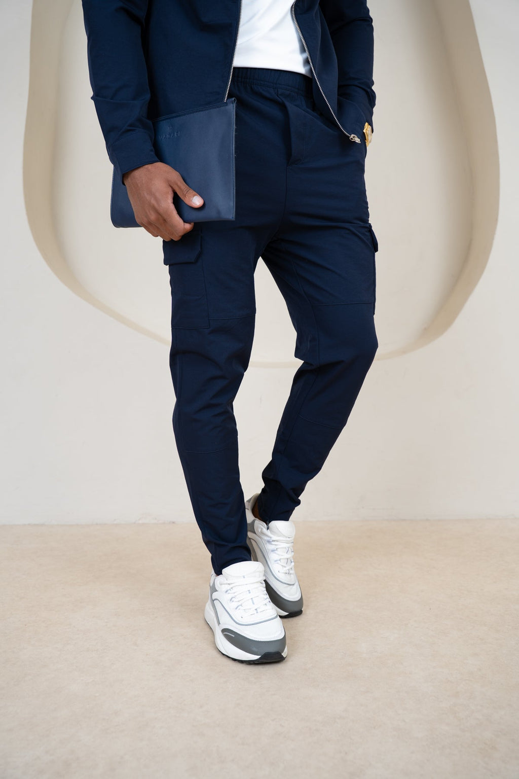 Premium Detail Cargo Pants V2 - Navy