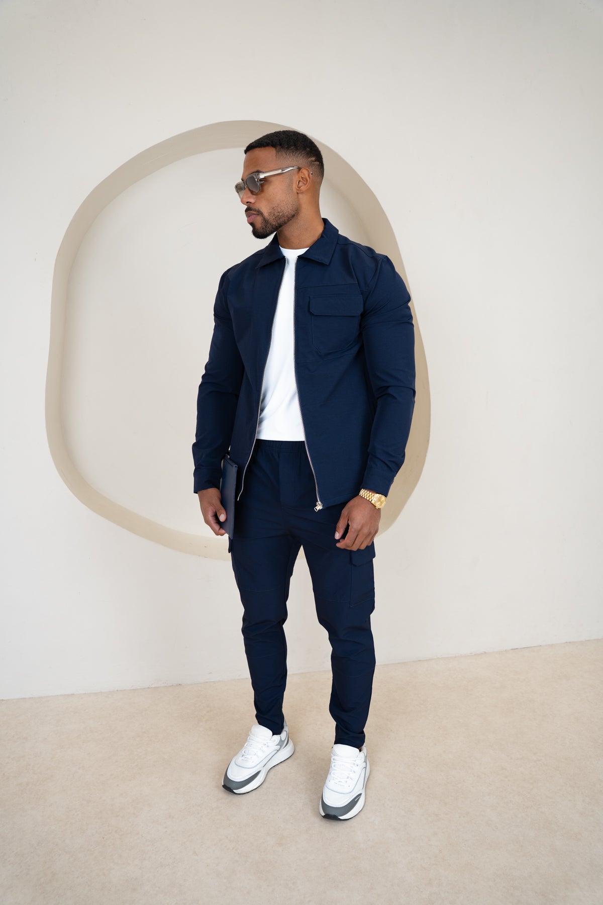 Premium Detail Cargo Pants V2 - Navy