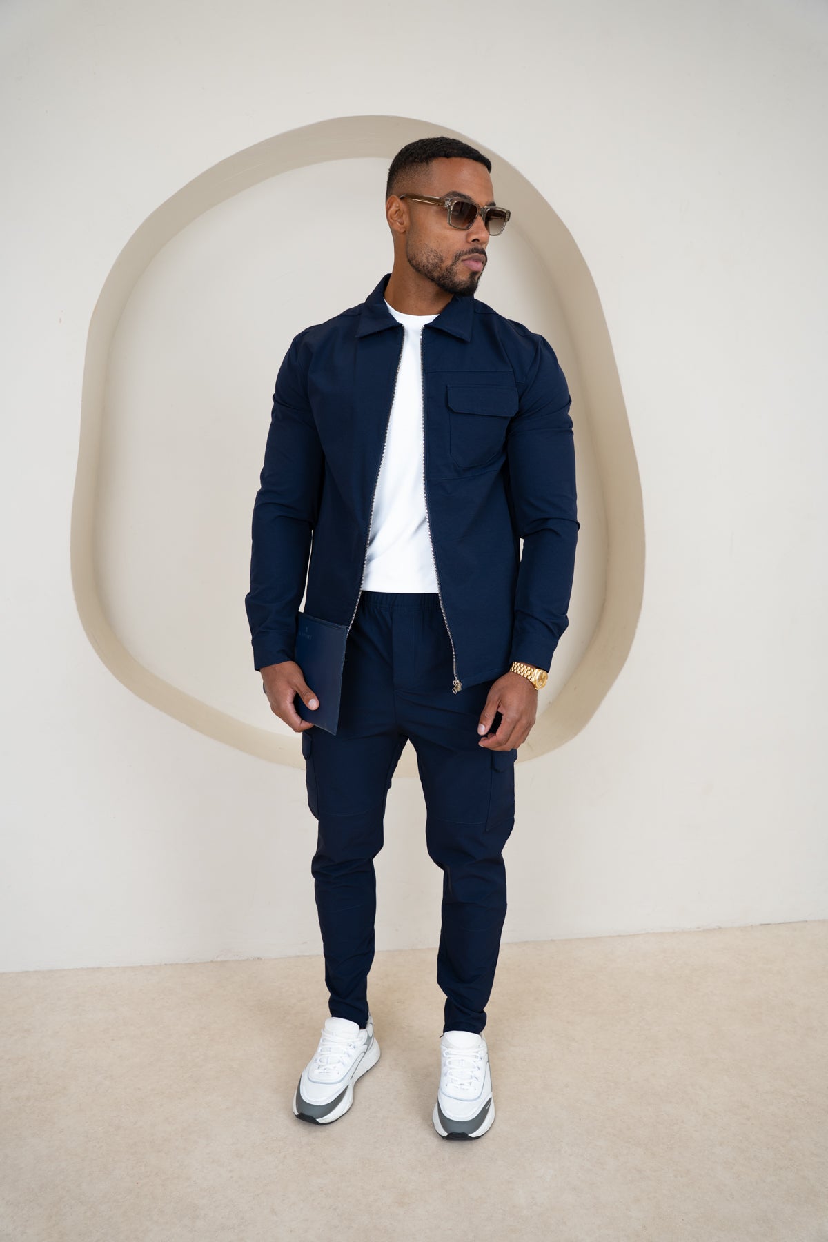 Premium Detail Cargo Pants V2 - Navy