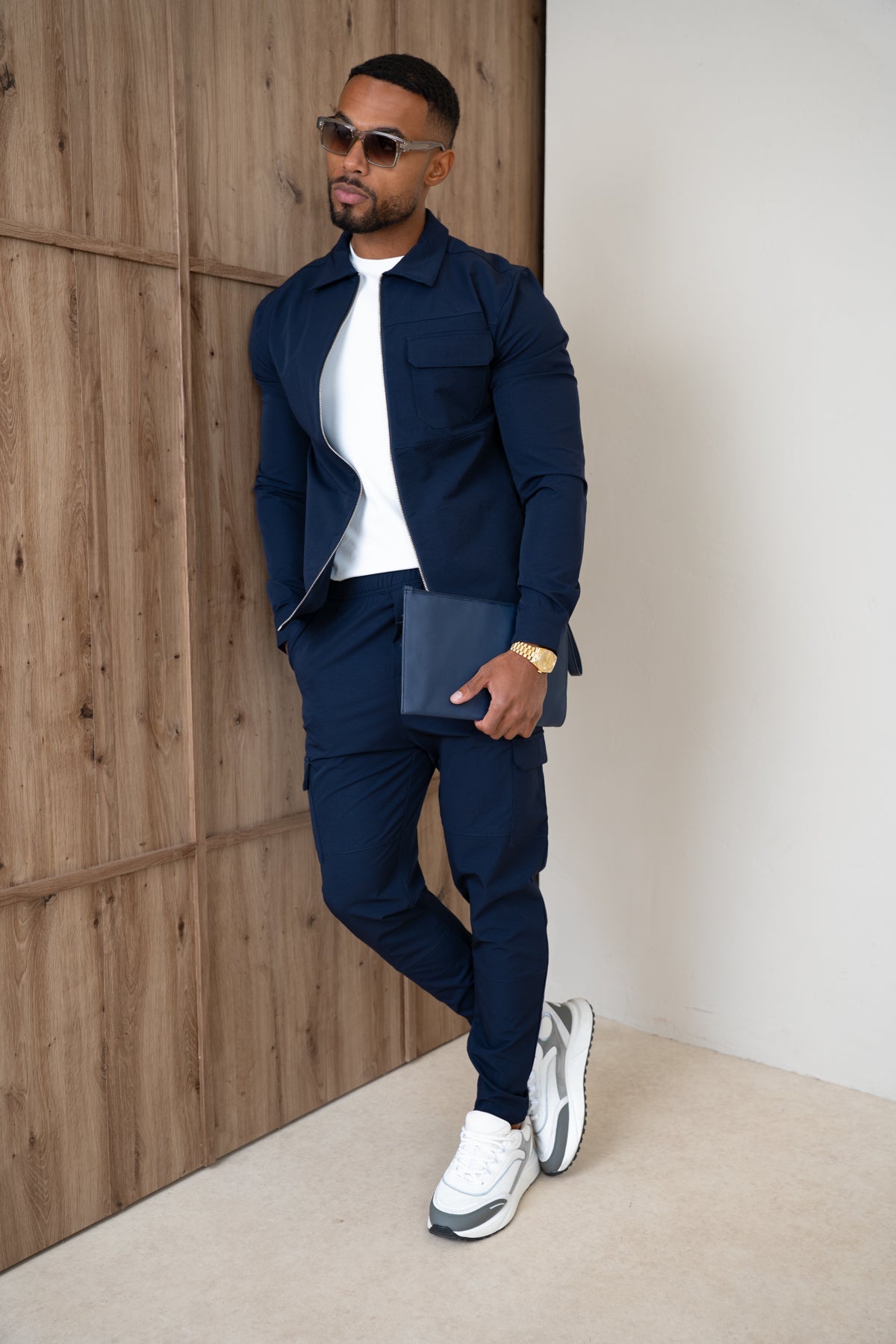 Premium Detail Cargo Pants V2 - Navy