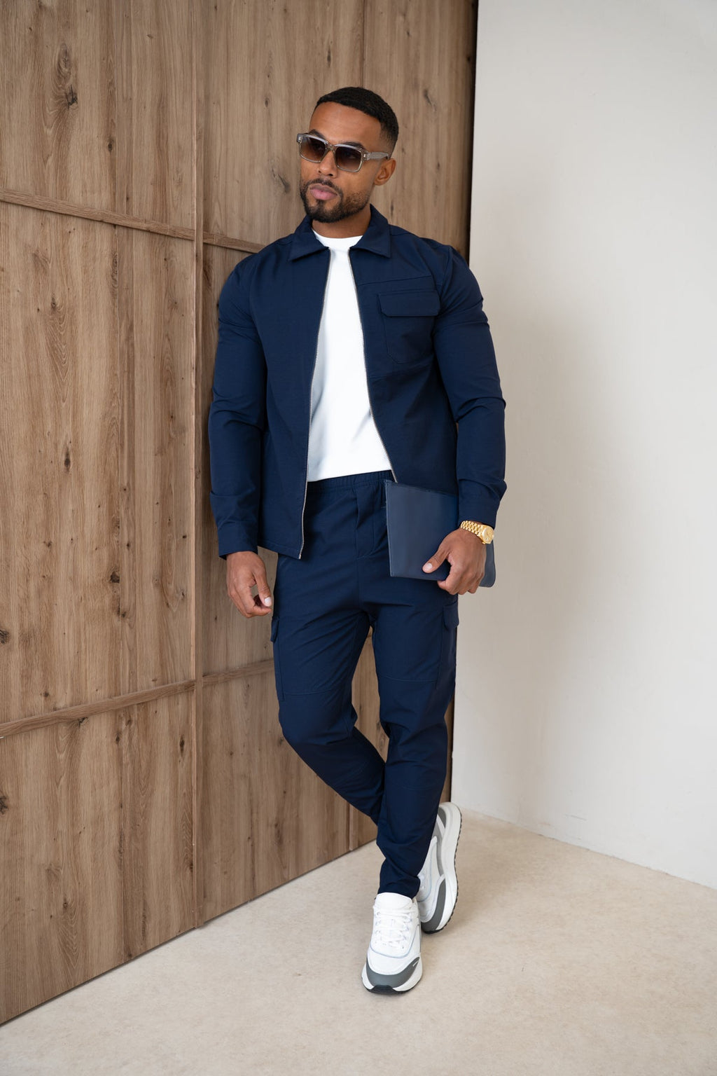 Premium Detail Cargo Pants V2 - Navy