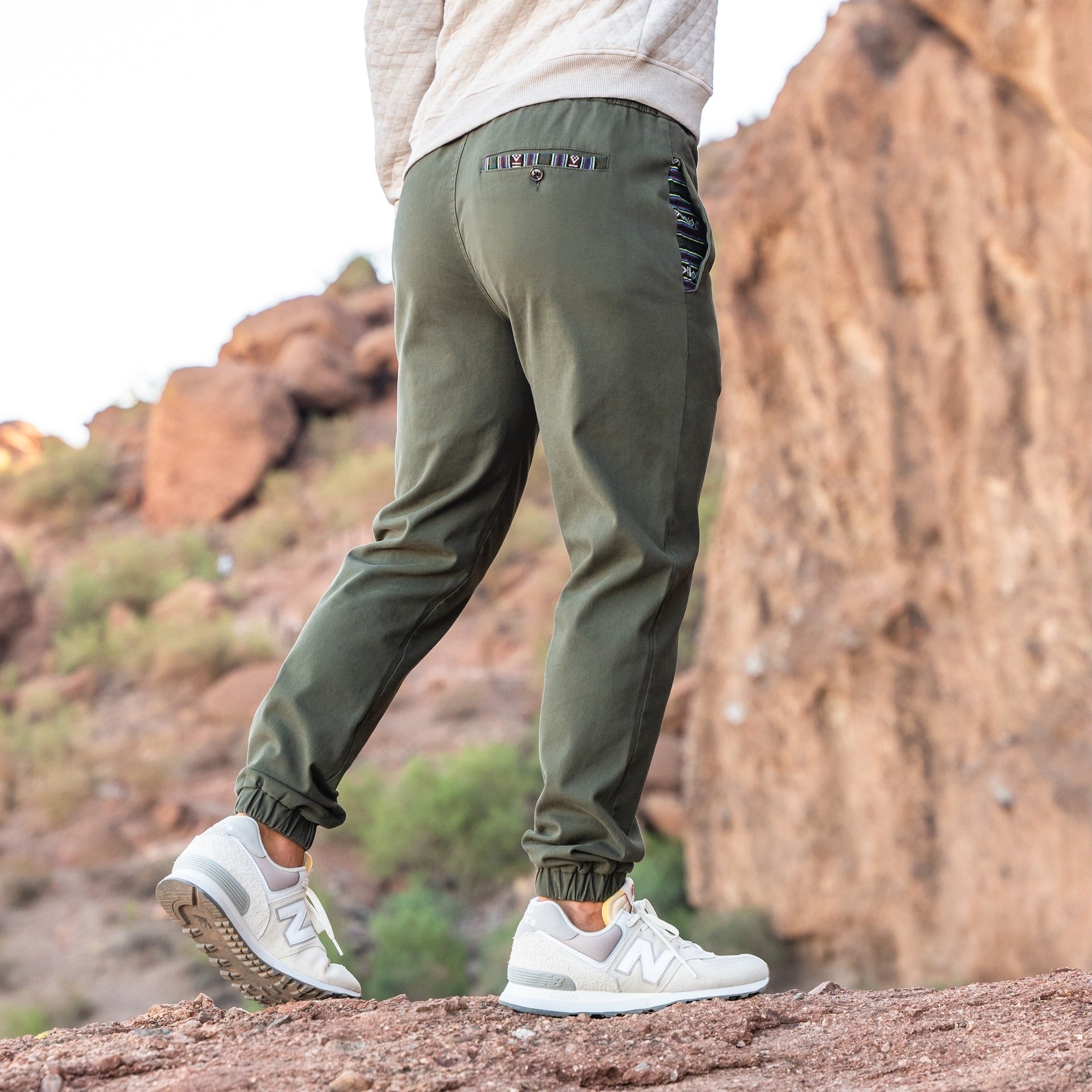 Jogger deportivo Brillare (elástico informal) - Olive