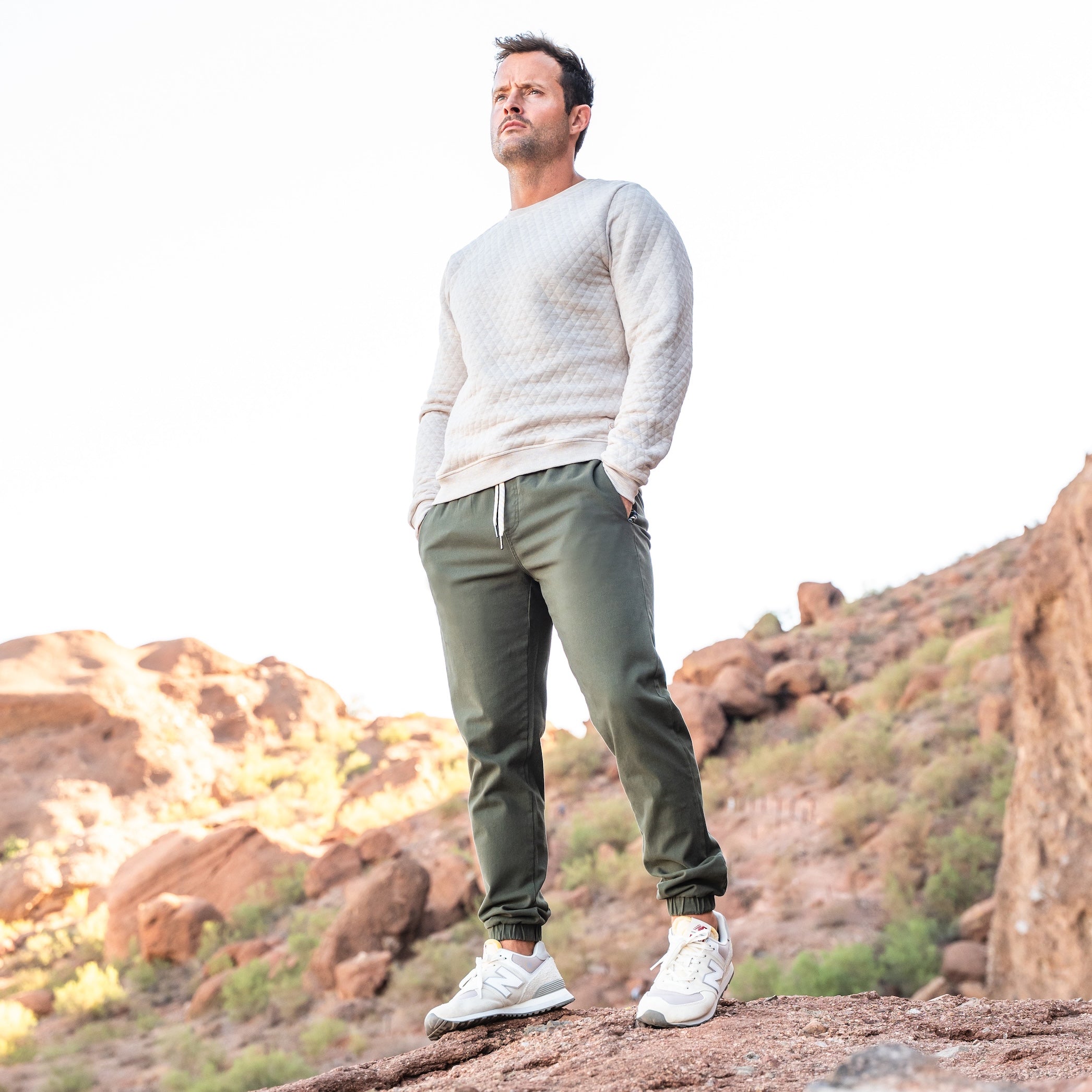 Jogger deportivo Brillare (elástico informal) - Olive