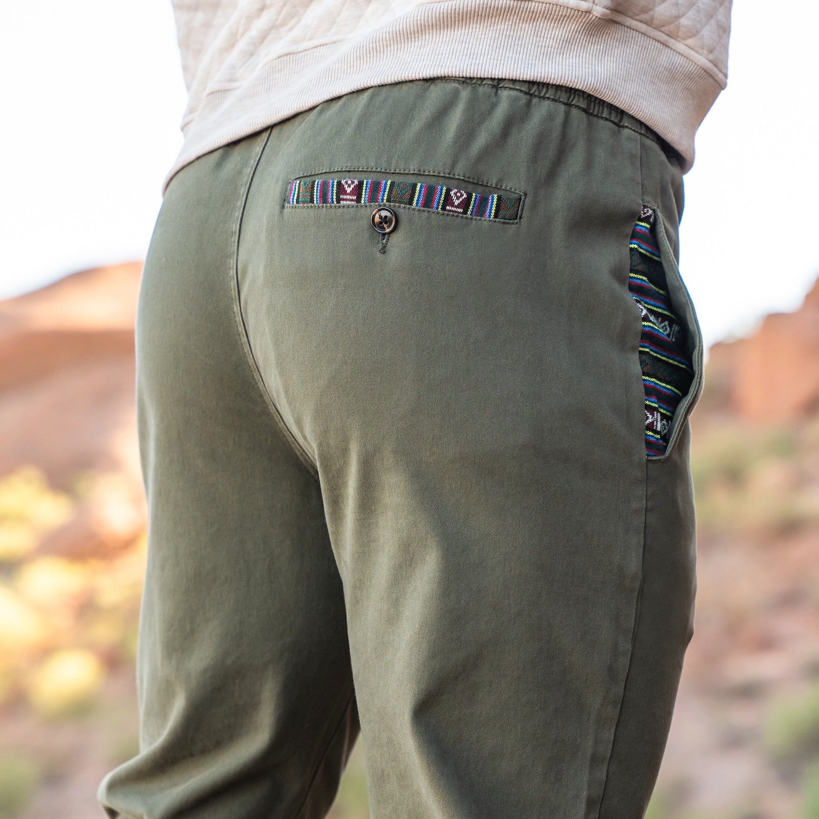 Jogger deportivo Brillare (elástico informal) - Olive