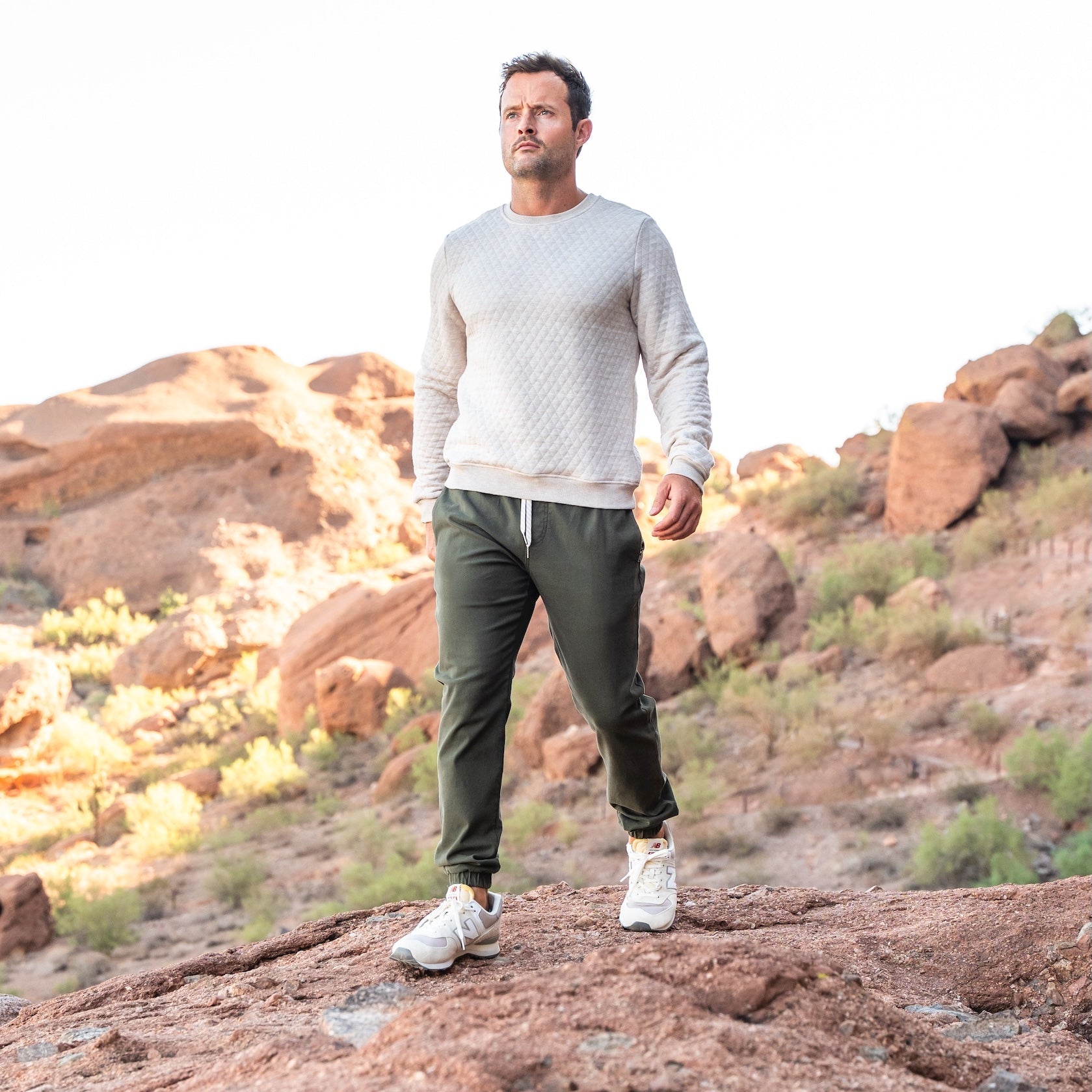 Jogger deportivo Brillare (elástico informal) - Olive