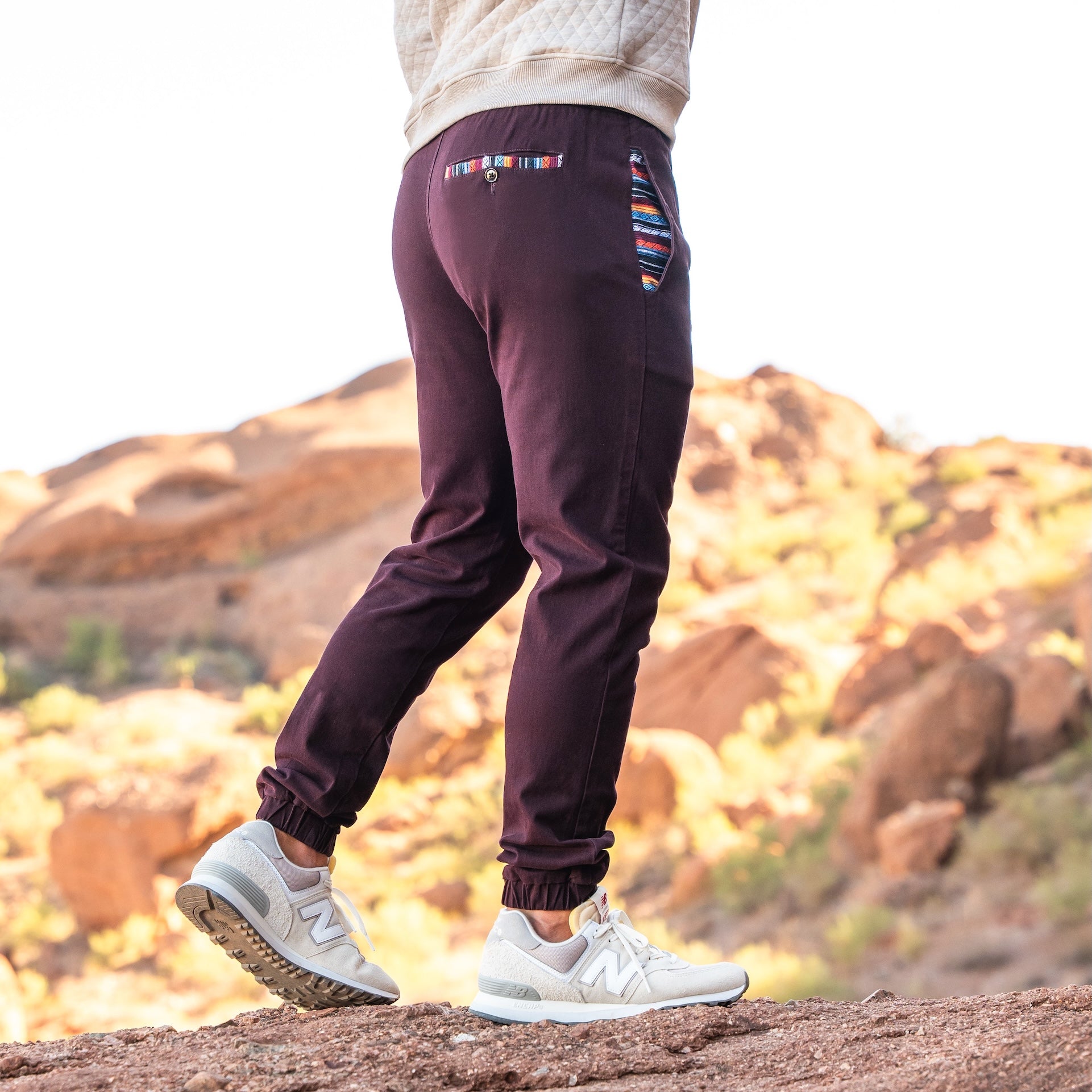 Jogger deportivo Brillare (elástico informal) - Merlot