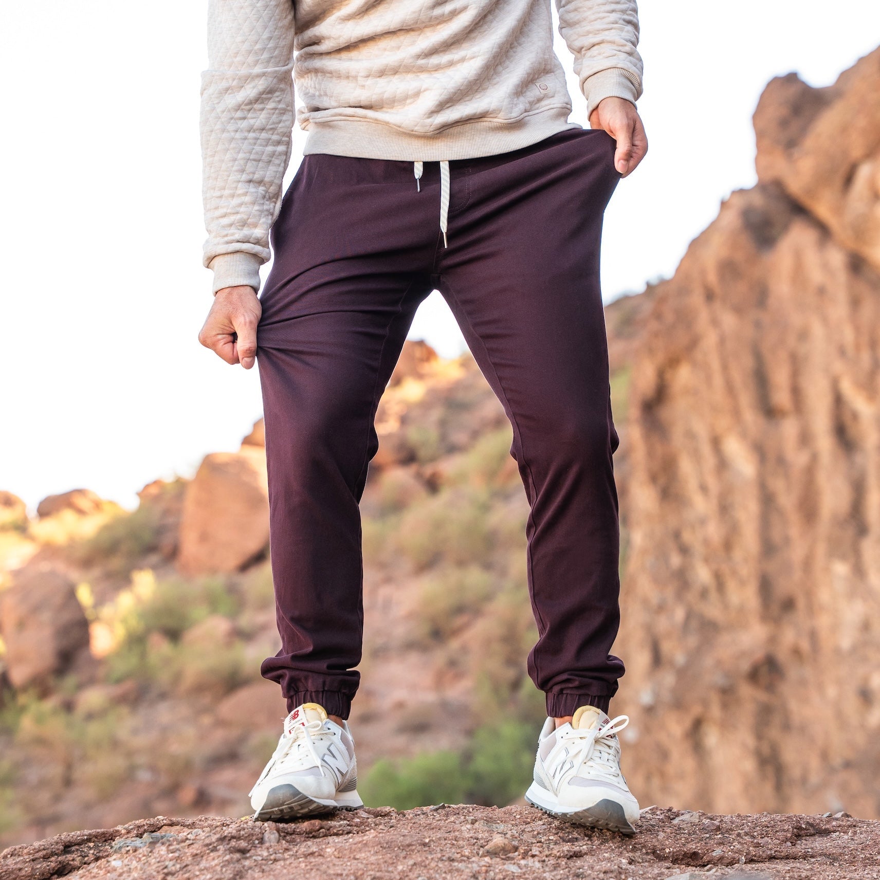 Jogger deportivo Brillare (elástico informal) - Merlot