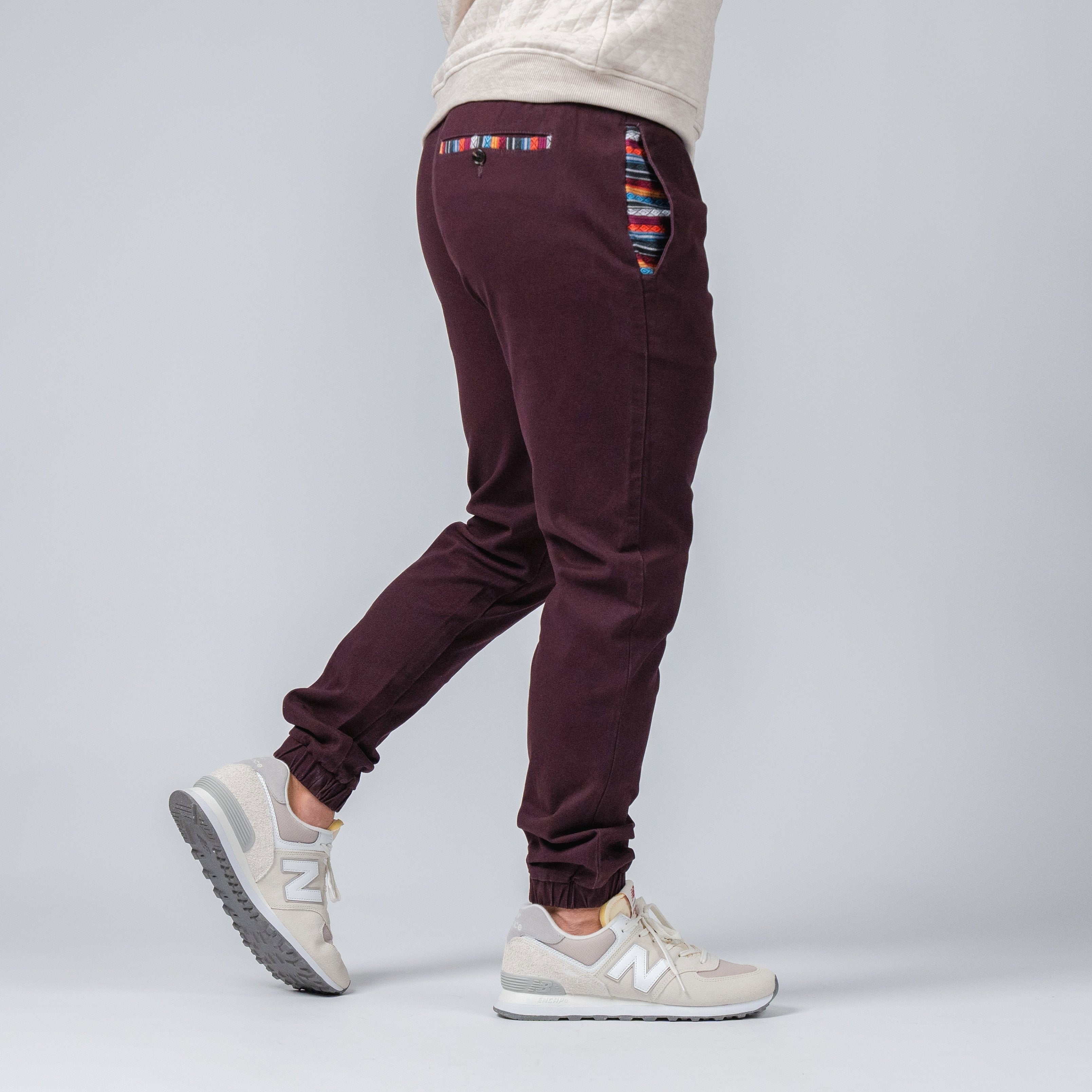 Jogger deportivo Brillare (elástico informal) - Merlot