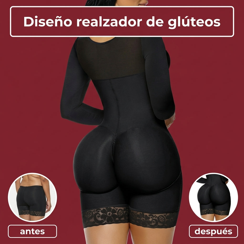 Fajas moldeadora de cuerpo entero, control de abdomen, compresión en los brazos