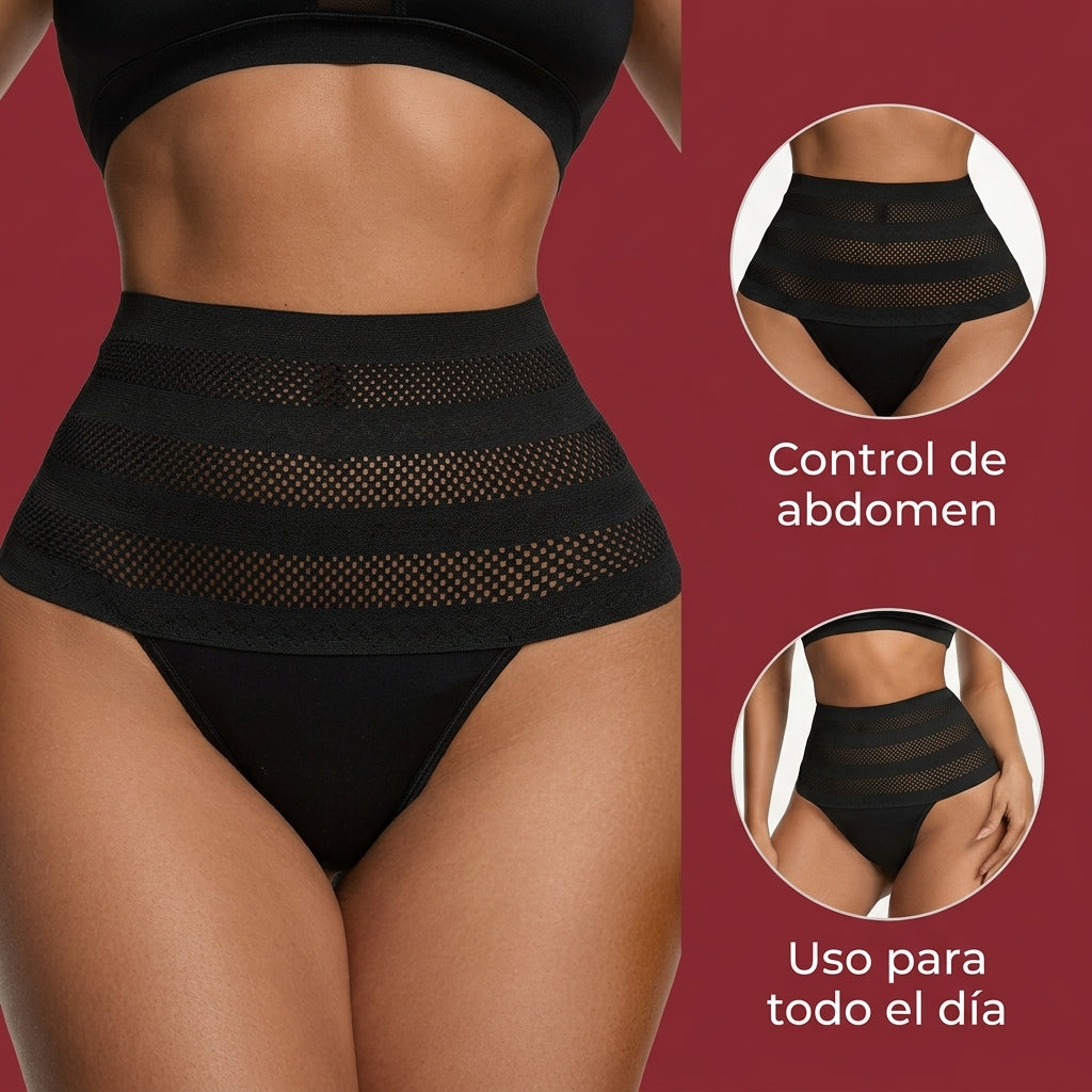 Panties moldeadoras de cintura alta para mujer, transpirables, con control de barriga