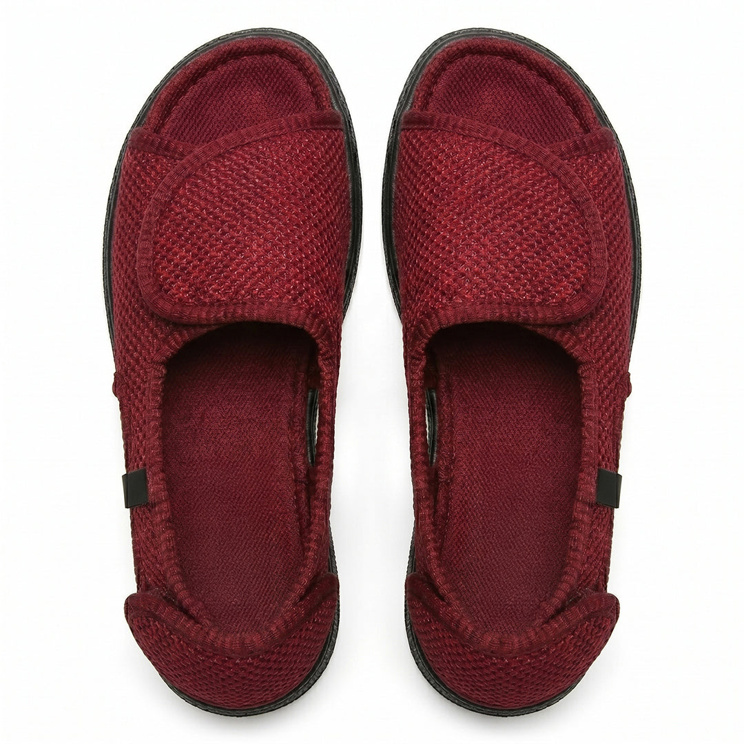 Sandalias Horma Ancha Chelsea Rojo