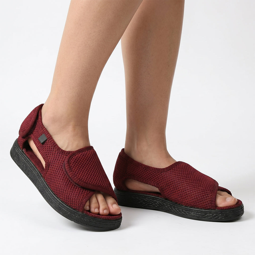Sandalias Horma Ancha Chelsea Rojo