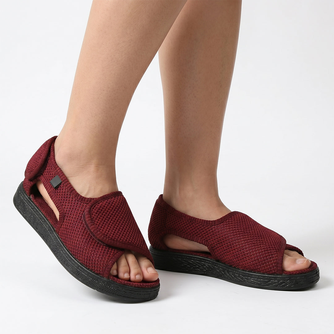 Sandalias Horma Ancha Chelsea Rojo