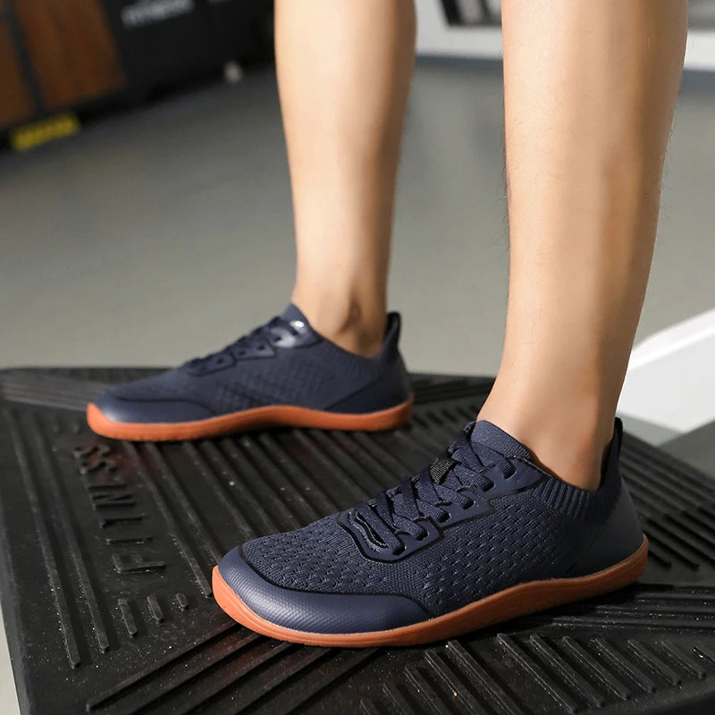 Fashion Unisex Wider Shoes Breathable Mesh Men Barefoot Wide-toed Shoes New Flats Soft Zero Drop Sole Wider Toe Sneakes Big Size