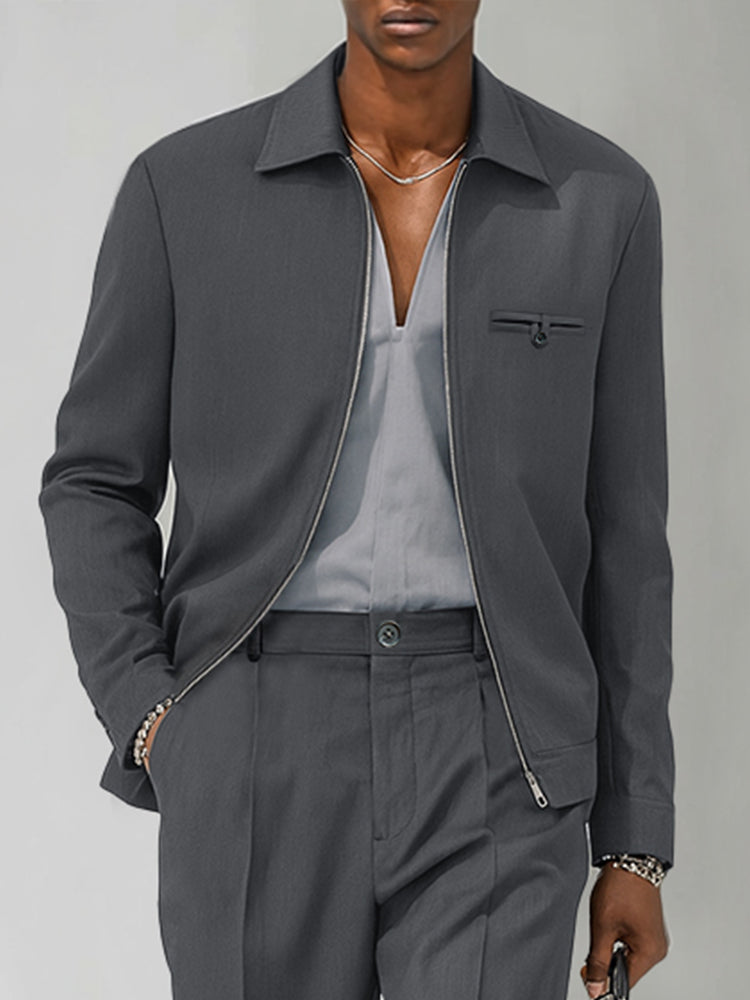 Conjunto de chaqueta y pantalón finos de moda moderna