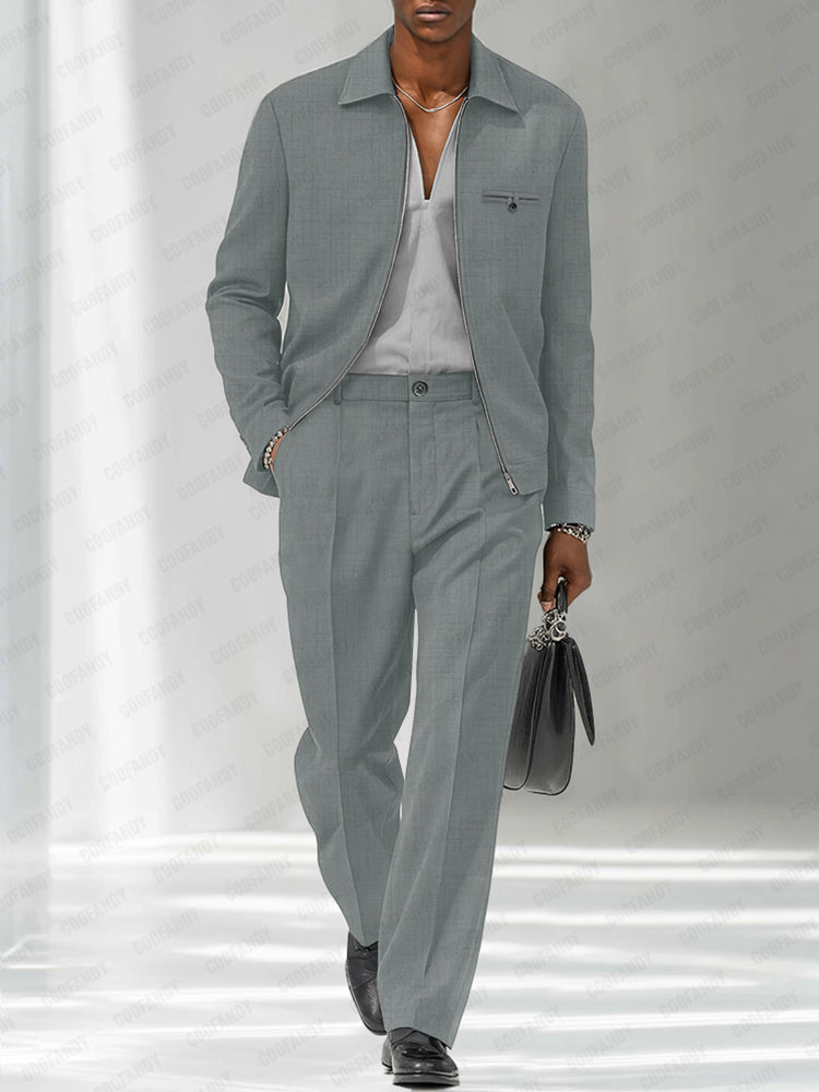 Conjunto de chaqueta y pantalón finos de moda moderna