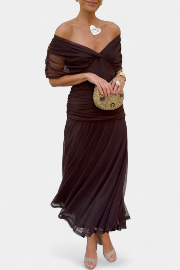 Vestido envolvente cruzado con control de abdomen