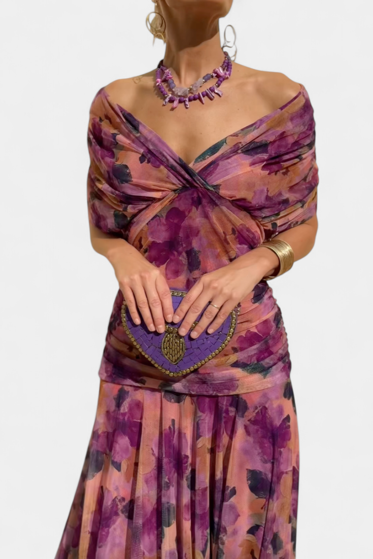 Vestido envolvente cruzado con control de abdomen