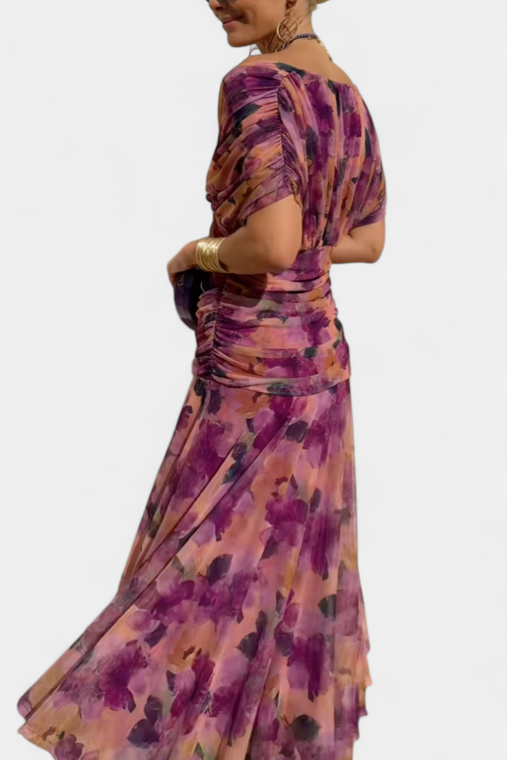 Vestido envolvente cruzado con control de abdomen