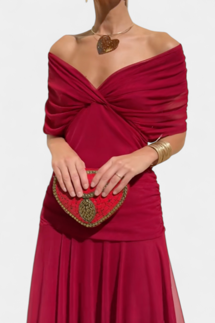 Vestido envolvente cruzado con control de abdomen