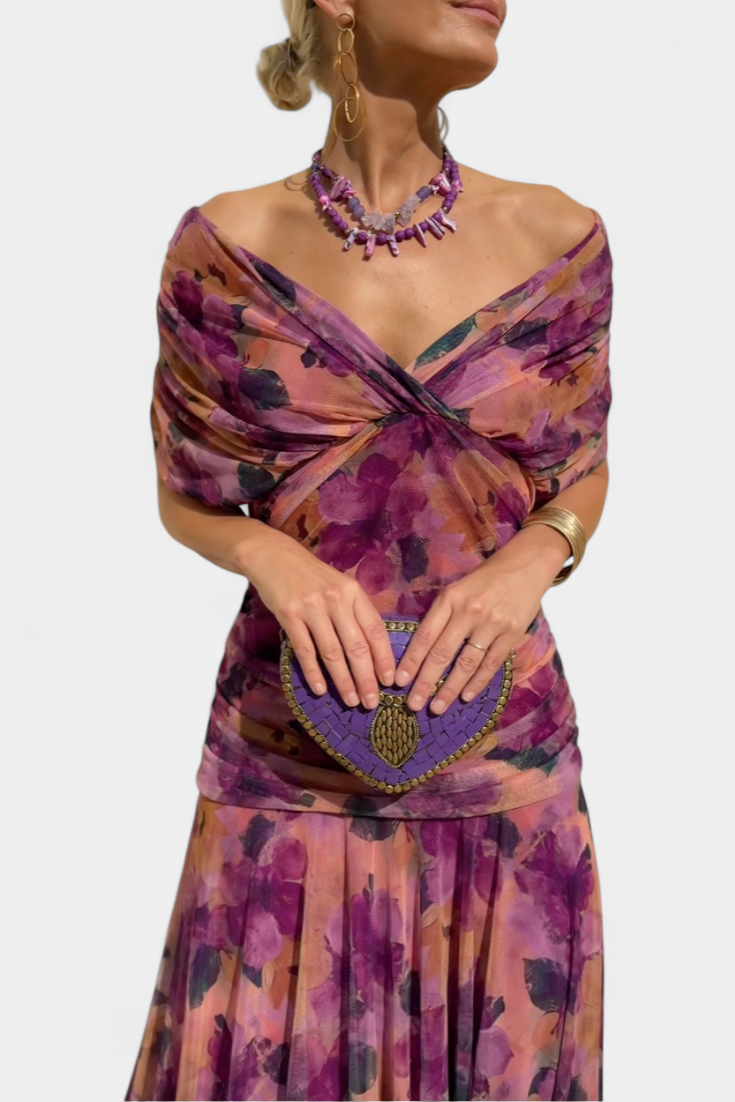 Vestido envolvente cruzado con control de abdomen