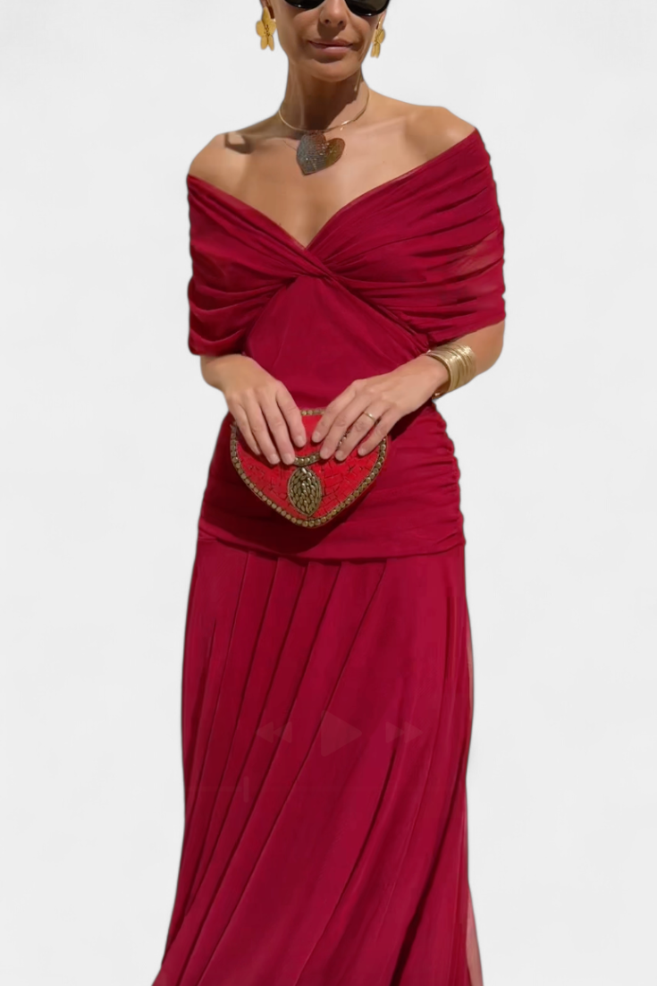 Vestido envolvente cruzado con control de abdomen
